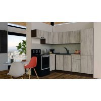 Bucatarie de Colt GENA NEW 4 ST. 160-230, Fara Corp de Cuptor, Wenge / Decor K084