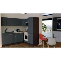 Bucatarie de Colt GENA NEW 5 DR. 170-220, Cu Corp de Cuptor, Wenge / Decor 0164