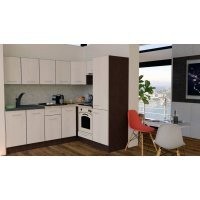 Bucatarie de Colt GENA NEW 5 DR. 170-220, Cu Corp de Cuptor, Wenge / Decor K010
