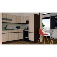 Bucatarie de Colt GENA NEW 6 DR. 170-220, Fara Corp de Cuptor, Stejar Sonoma