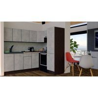 Bucatarie de Colt GENA NEW 6 DR. 170-220, Fara Corp de Cuptor, Wenge / Decor 4298