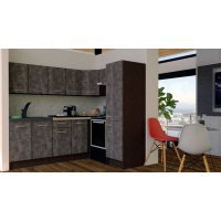 Bucatarie de Colt GENA NEW 6 DR. 170-220, Fara Corp de Cuptor, Wenge / Decor 4299