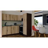 Bucatarie de Colt GENA NEW 6 DR. 170-220, Fara Corp de Cuptor, Wenge / Decor K365