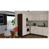 Bucatarie de Colt GENA NEW 5 ST. 170-220, Cu Corp de Cuptor, Wenge / Decor 8508