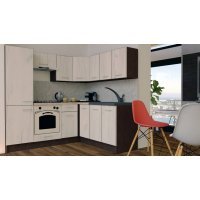 Bucatarie de Colt GENA NEW 7 DR. 180-210, Cu Corp de Cuptor, Wenge / Decor K001