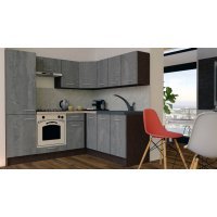 Bucatarie de Colt GENA NEW 7 DR. 180-210, Cu Corp de Cuptor, Wenge / Decor K352