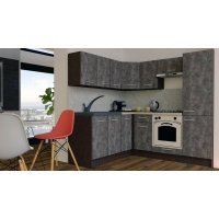 Bucatarie de Colt GENA NEW 7 ST. 180-210, Cu Corp de Cuptor, Wenge / Decor 4299