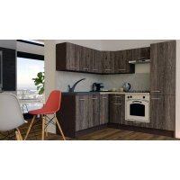 Bucatarie de Colt GENA NEW 7 ST. 180-210, Cu Corp de Cuptor, Wenge / Decor 7648