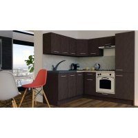 Bucatarie de Colt GENA NEW 7 ST. 180-210, Cu Corp de Cuptor, Wenge / Decor 8548