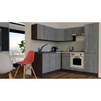 Bucatarie de Colt GENA NEW 7 ST. 180-210, Cu Corp de Cuptor, Wenge / Decor K352