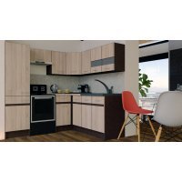 Bucatarie de Colt GENA NEW 8 DR. 180-210, Fara Corp de Cuptor, Stejar Sonoma
