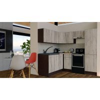 Bucatarie de Colt GENA NEW 8 ST. 180-210, Fara Corp de Cuptor, Wenge / Decor K084