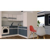 Bucatarie de Colt GENA NEW 9 DR. 190-200, Cu Corp de Cuptor, Alb / Gri