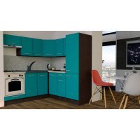 Bucatarie de Colt GENA NEW 9 DR. 190-200, Cu Corp de Cuptor, Wenge / Decor 0245