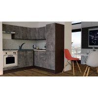 Bucatarie de Colt GENA NEW 9 DR. 190-200, Cu Corp de Cuptor, Wenge / Decor 4299