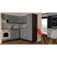 Bucatarie de Colt GENA NEW 9 DR. 190-200, Cu Corp de Cuptor, Wenge / Decor K352