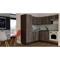 Bucatarie de Colt GENA NEW 9 ST. 190-200, Cu Corp de Cuptor, Wenge / Decor 7648