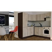 Bucatarie de Colt GENA NEW 9 ST. 190-200, Cu Corp de Cuptor, Wenge / Decor K002