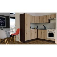 Bucatarie de Colt GENA NEW 9 ST. 190-200, Cu Corp de Cuptor, Wenge / Decor K365