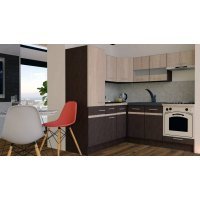 Bucatarie de Colt GENA NEW 9 ST. 190-200, Cu Corp de Cuptor, Wenge / Stejar Sonoma