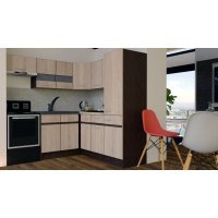 Bucatarie de Colt GENA NEW 10 DR. 190-200, Fara Corp de Cuptor, Stejar Sonoma