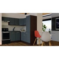 Bucatarie de Colt GENA NEW 10 DR. 190-200, Fara Corp de Cuptor, Wenge / Decor 0164