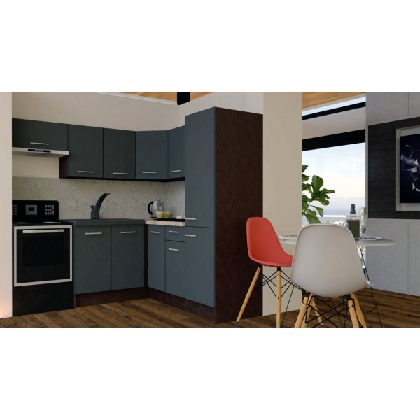 Bucatarie de Colt GENA NEW 10 DR. 190-200, Fara Corp de Cuptor, Wenge / Decor 0164
