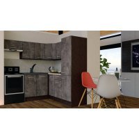 Bucatarie de Colt GENA NEW 10 DR. 190-200, Fara Corp de Cuptor, Wenge / Decor 4299