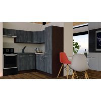 Bucatarie de Colt GENA NEW 10 DR. 190-200, Fara Corp de Cuptor, Wenge / Decor 8509