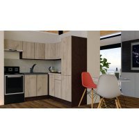 Bucatarie de Colt GENA NEW 10 DR. 190-200, Fara Corp de Cuptor, Wenge / Decor K002