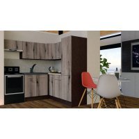 Bucatarie de Colt GENA NEW 10 DR. 190-200, Fara Corp de Cuptor, Wenge / Decor K366