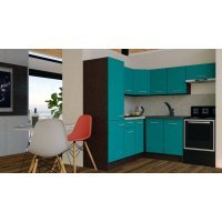 Bucatarie de Colt GENA NEW 10 ST. 190-200, Fara Corp de Cuptor, Wenge / Decor 0245 Bucatarie de Colt GENA NEW 10 ST. 190-200, Fara Corp de Cuptor, Wenge / Decor 0245