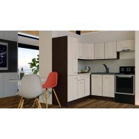 Bucatarie de Colt GENA NEW 10 ST. 190-200, Fara Corp de Cuptor, Wenge / Decor K001