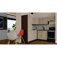 Bucatarie de Colt GENA NEW 10 ST. 190-200, Fara Corp de Cuptor, Wenge / Decor K002