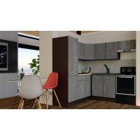 Bucatarie de Colt GENA NEW 10 ST. 190-200, Fara Corp de Cuptor, Wenge / Decor K352