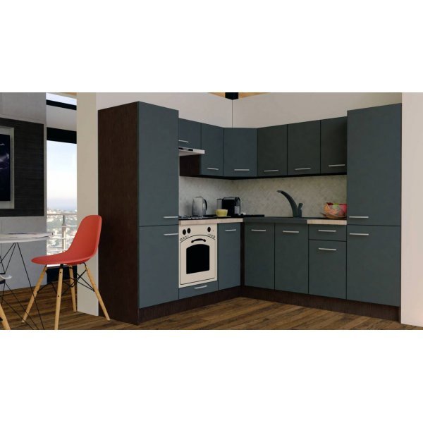 Bucatarie de Colt GENA NEW 11 ST. 210-230, Cu Corp de Cuptor, Wenge / Decor 0164