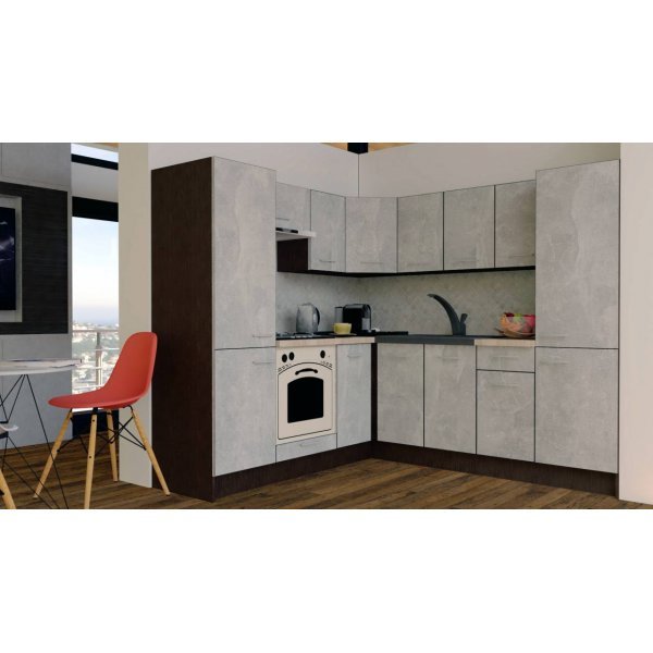 Bucatarie de Colt GENA NEW 11 ST. 210-230, Cu Corp de Cuptor, Wenge / Decor 4298