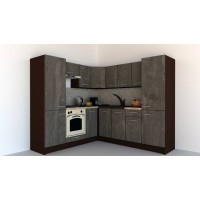 Bucatarie de Colt GENA NEW 11 ST. 210-230, Cu Corp de Cuptor, Wenge / Decor K352