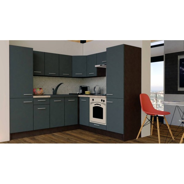 Bucatarie de Colt GENA NEW 11 DR. 210-230, Cu Corp de Cuptor, Wenge / Decor 0164