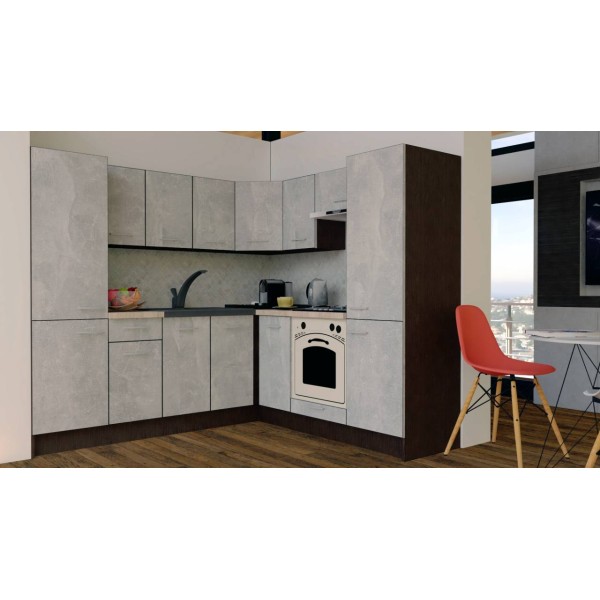 Bucatarie de Colt GENA NEW 11 DR. 210-230, Cu Corp de Cuptor, Wenge / Decor 4298