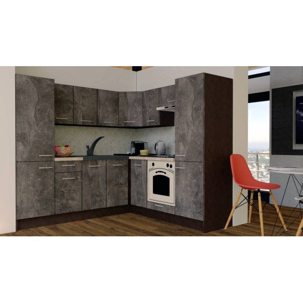 Bucatarie de Colt GENA NEW 11 DR. 210-230, Cu Corp de Cuptor, Wenge / Decor 4299