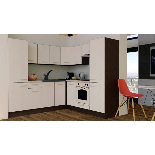 Bucatarie de Colt GENA NEW 11 DR. 210-230, Cu Corp de Cuptor, Wenge / Decor 8508