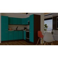 Bucatarie de Colt GENA NEW 12 DR. 210-230, Fara Corp de Cuptor, Wenge / Decor 0245