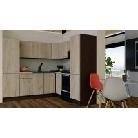 Bucatarie de Colt GENA NEW 12 DR. 210-230, Fara Corp de Cuptor, Wenge / Decor K002