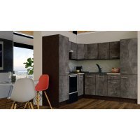 Bucatarie de Colt GENA NEW 12 ST. 210-230, Fara Corp de Cuptor, Wenge / Decor 4299