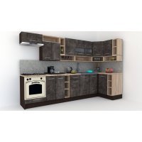 Bucatarie de Colt COSSY NEW DR. 120-320, Wenge / Decor 4299