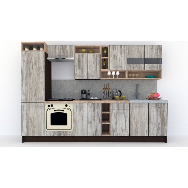 Bucatarie COSSY NEW 310 A2 Wenge / Decor K084