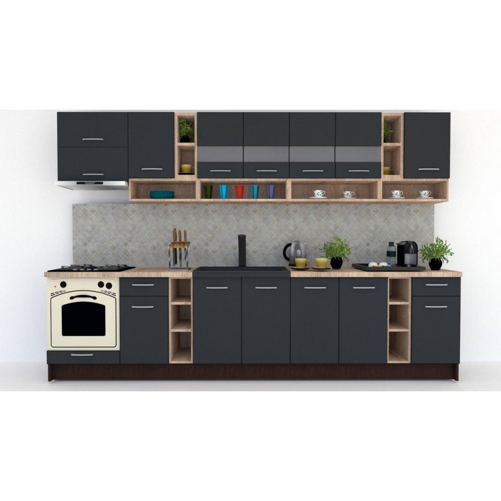 Bucatarie COSSY NEW 340 Wenge / Decor 0164