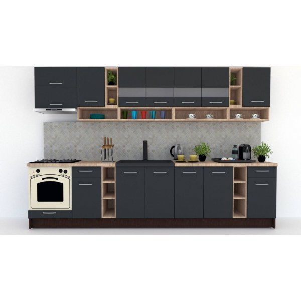 Bucatarie COSSY NEW 340 Wenge / Decor 0164