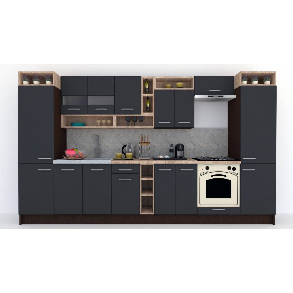 Bucatarie COSSY NEW 360 Wenge / Decor 0164